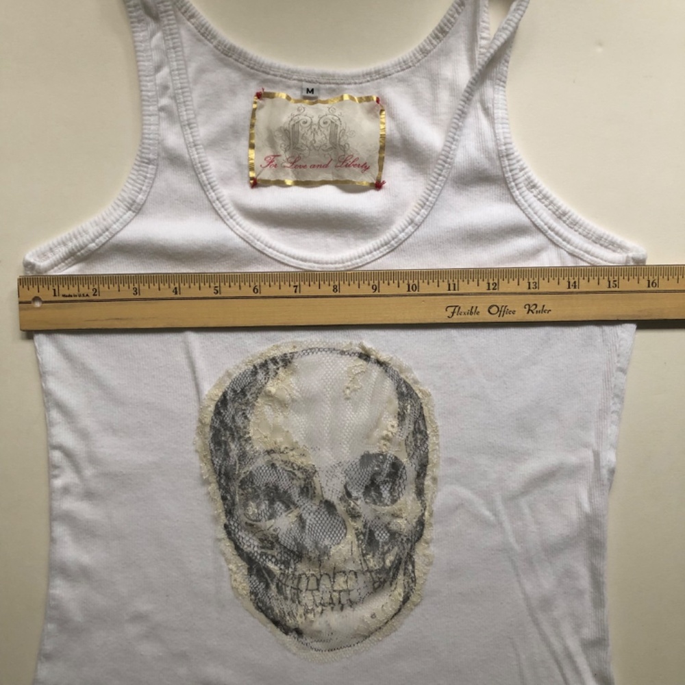 Scull Tank Top Med, White - Picture 4 of 8